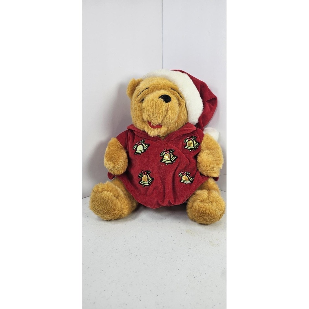 Disney Store Winnie the Pooh Animated Plush Singing Christmas 12" Tested Works